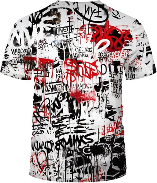 Mens Hip Hop Hipster Crew Neck Short Sleeve T-Shirt